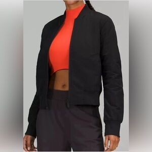 Lululemon Non-Stop Bomber Jacket Women's 4 Black Reversible Primaloft NWT $168